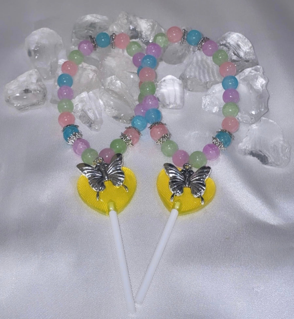 The Candy Collection: Lemon Drop Lollipop Bracelet (Yellow Lollipop)