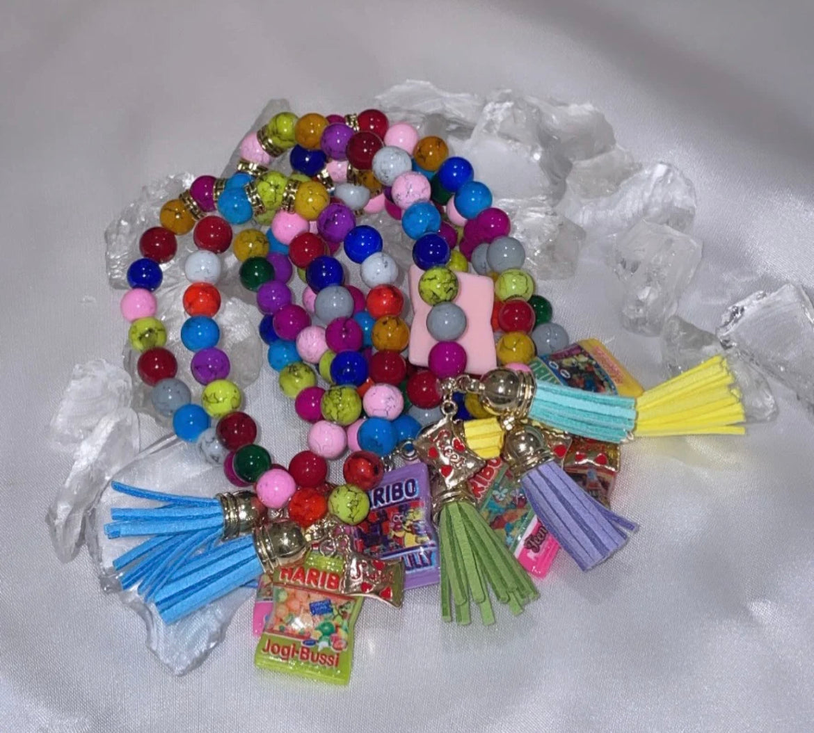 Candy Girl Collection: Haribo Edition Big Charm Bracelets (Purple Charm)