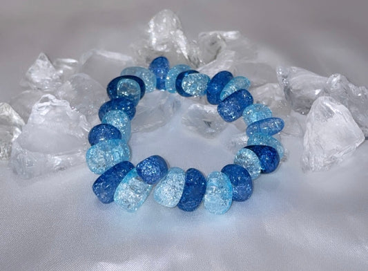 Blue Glass Stone - Nugget Bracelet