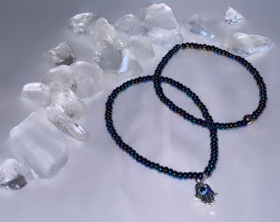 Mystical - Angel Anklet/Bracelet with Hematite (SET)