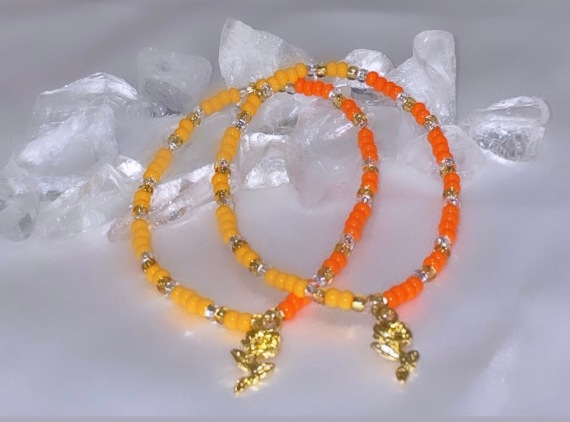 Sun-Burst with Rose Charm - Anklet/Bracelet